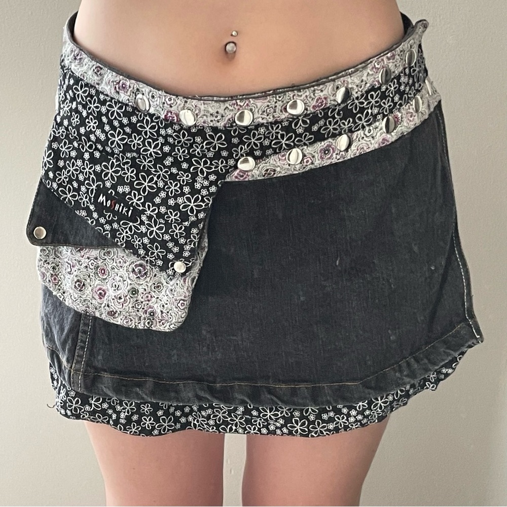 Button Wrap Moshiki Flower Skirt
